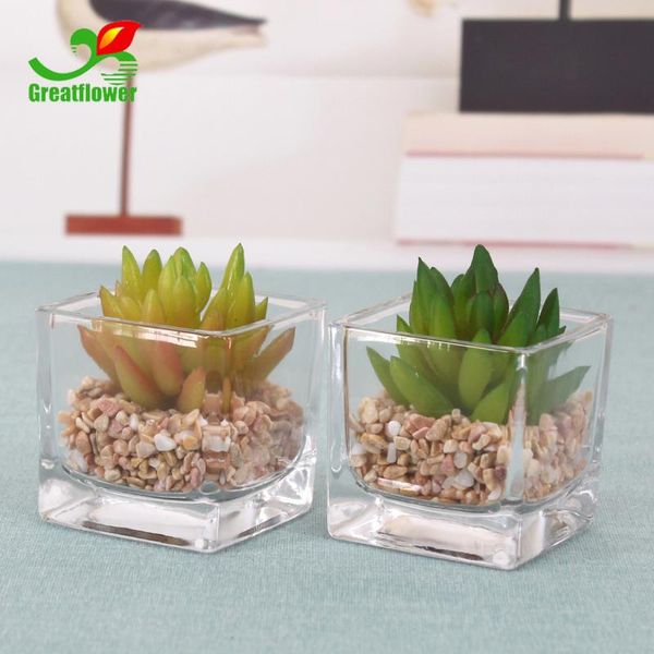 

new style artificial plant potted plant artificial succulent pant bonsai decoration plastic flower flower potted plan