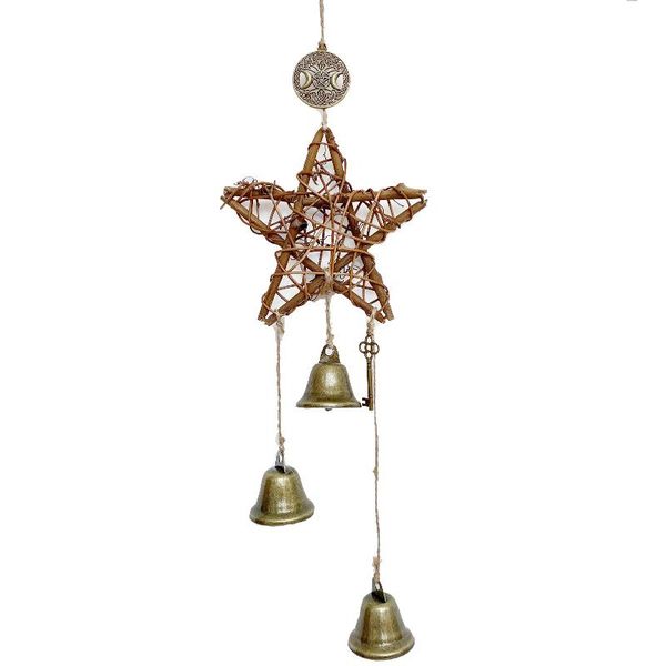 

decorative objects & figurines witch bells witchy magical amulet wind chimes banish evil faux crystal quartz door hanging pendant home decor