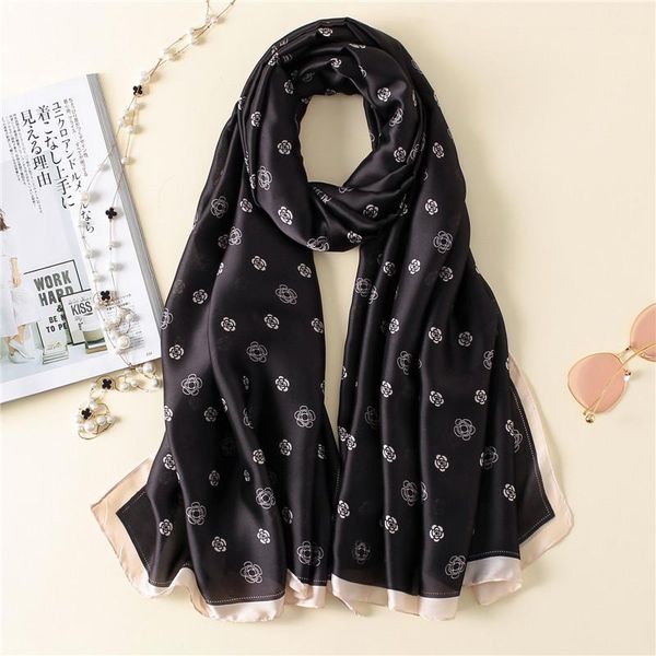 

scarves women shawl 180x90cm spring/summer/autumn tourist clothing silk design rose flower pattern scarf, Blue;gray