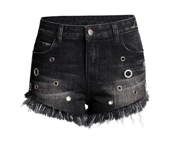 

women's shorts arrival women short jeans middle waist tassel ladies, White;black