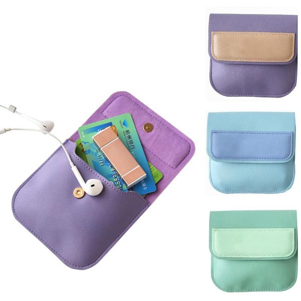 

storage bags coin purse short korean fashion contrast color small fresh and simple mini student change bag