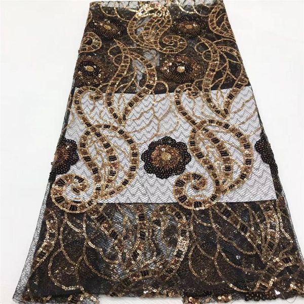 

ribbon african lace fabric 2021 high-quality french sequin bride for nigerian wedding dress j36561, Pink;blue