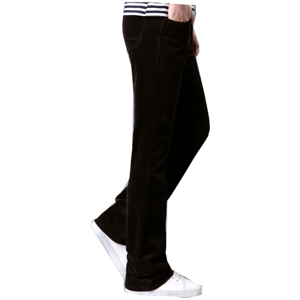 

men's pants corduroy trousers business casual slim horn black novelty