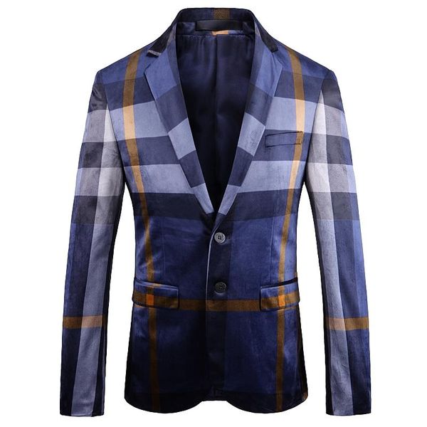 

men's suits & blazers men plaid big yards] of fund 2021 autumn winters cross-border electricity business suit dress - p185 d219-1930, White;black