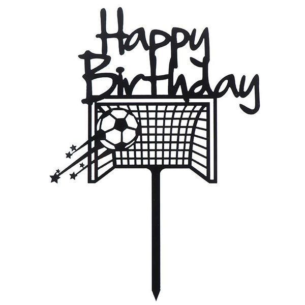 

other festive & party supplies football acrylic cake er novelty soccer happy birthday for boys sports decorations
