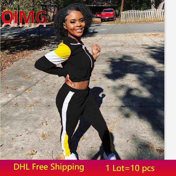 

women's two piece pants women jogger suits fall winter tracksuits panelled sweatsuits long sleeve jacket+pants set outdoor sports 3689, White