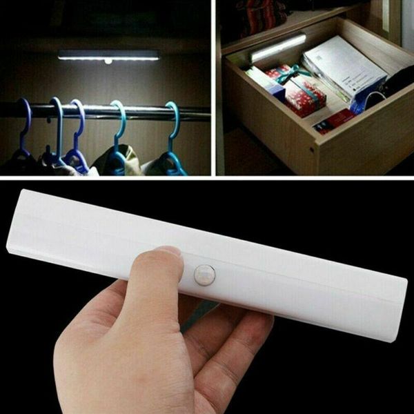 

bulbs 10 led closet light wireless night cabinet motion sensor battery powered pir
