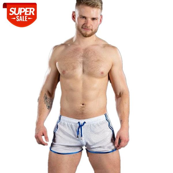 

2020 new summer male fitness bodybuilding brand shorts mesh breathable quick-drying fashion casual joggers shorts sportswear #a00u, Black