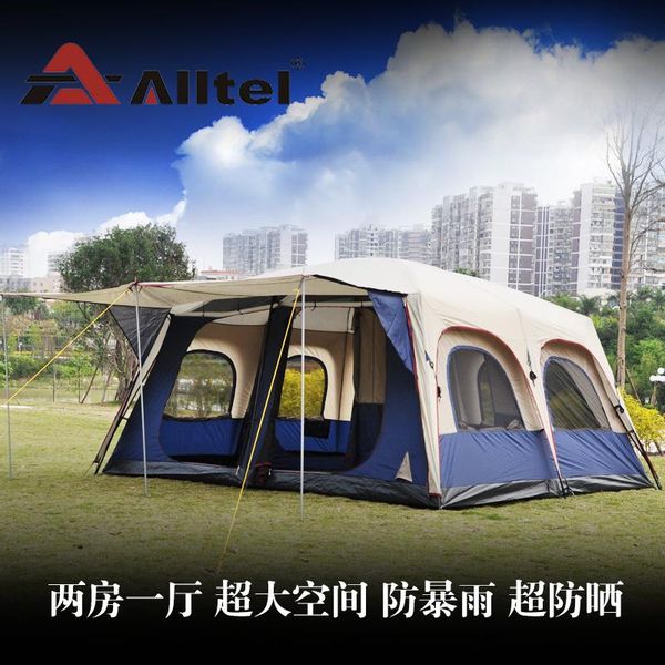 

alltel 6-12 people two bedrooms camping large tent outdoor anti-storm