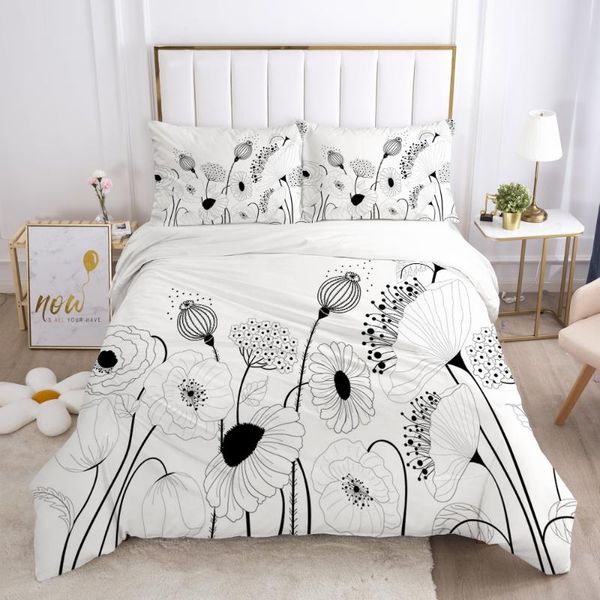 

3d bedding set europe full duvet cover set 2-3pcs comforter case pillowcases nordic bed customize any size design