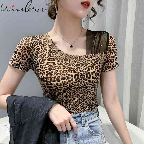 

women's t-shirt summer korean clothes cotton girls fashion patchwork mesh women short sleeve all match tees t14515a o1ug, White