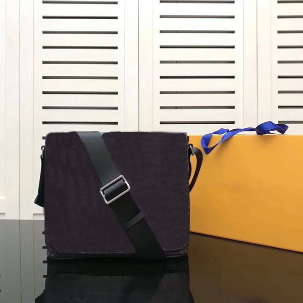

district pm m44000 men messenger bags shoulder belt bag totes portfolio briefcases duffle luggage241z, Brown;gray