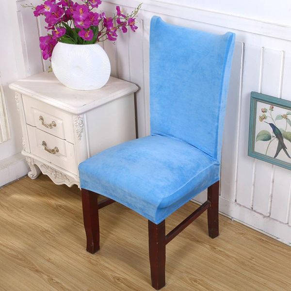 

chair covers plush dining cover spandex slipcover elastic stretch cases for chairs room kitchen banquet