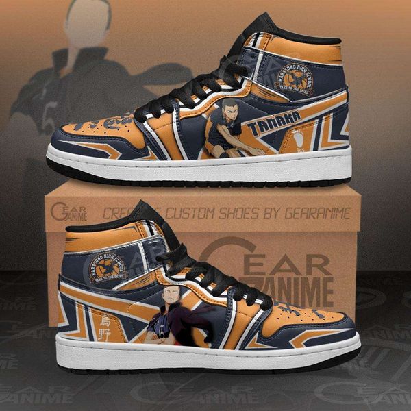 

karasuno ryunosuke tanaka sneakers haikyuu custom anime sho