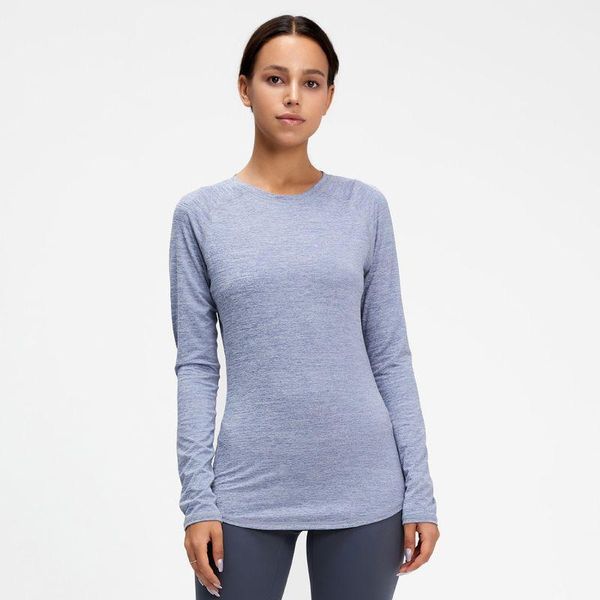 

yoga outfit loose workout sports long-sleeved t-shirt women breathable clothes quick-drying leisure fitness