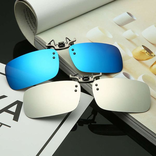 

2021 new aluminum magnesium polarizing clip outdoor anti ultraviolet driving myopia sunglasses, White;black