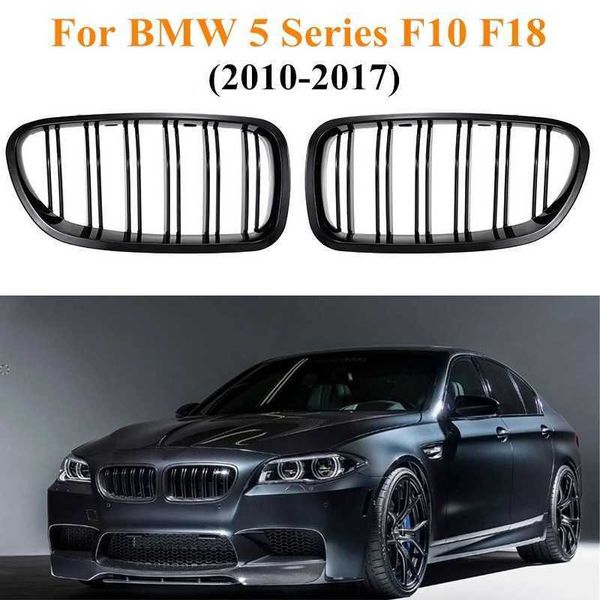 

front kidney grilles gloss black steerings for bmw f18 f10 f11 5 series 2010 2011 2012 2013 2014-2015 replacement racing grilles