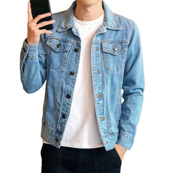 

men's jackets 2021 fashion mens denim slim fit jeans jacket outwear coat long sleeve hole male clothing size m-4xl, Black;brown