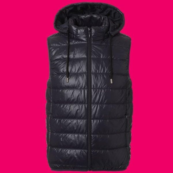 

women's vests 2021 winter coat women hooded warm vest plus size 6xl cotton jacket female short sleeveless wadded feminina chalecos y371, Black;white