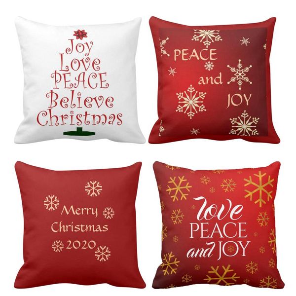

cushion/decorative pillow 4pcs christmas cushion cover decorative sofa case car home decor throw pillowcase decoration for