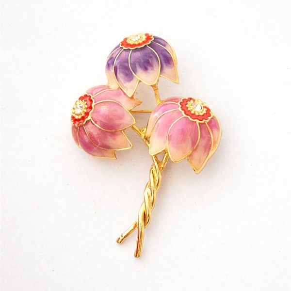 

pins, brooches japanese and korean style enamel flowers atmospheric fashion creative simple temperament brooch female, Gray