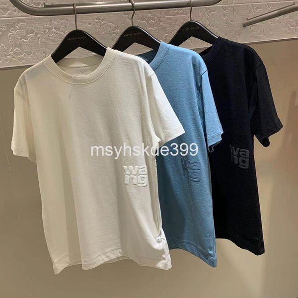 

women's t-shirt aw wang spring and summer leisure loose round neck cotton short sleeve women 6 colors, White