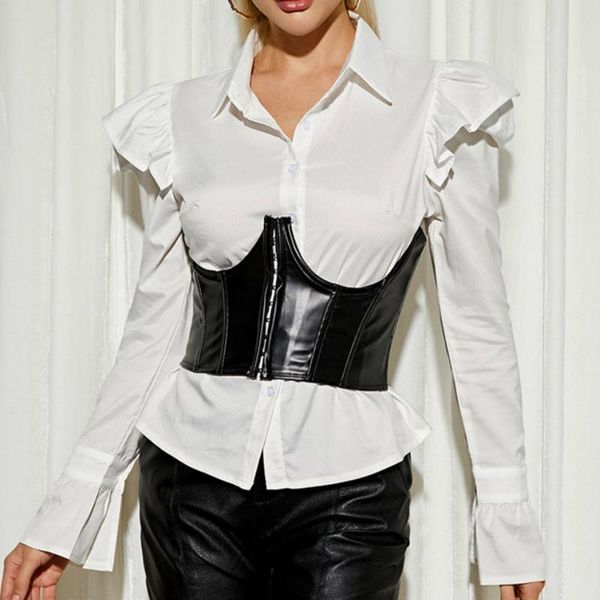 

belts wide pu leather corset casual fashion stylish elastic bandage belt ladies wrap cummerbund accessories wholesale, Black;brown