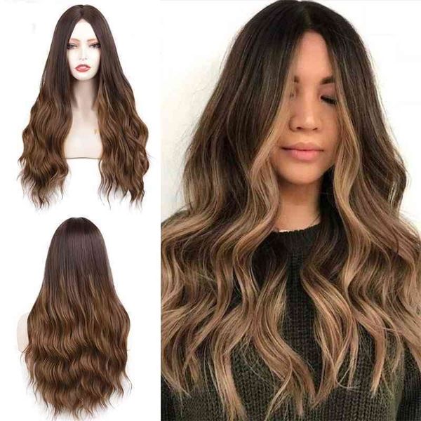 

curly wig fashion long hair front women's chemical fiber headgear small lace wig, Black