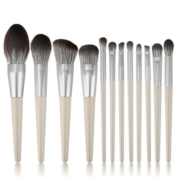 

makeup brushes 12 wooden handle brush eyeshadow palette lipstick lip gloss female tool cosmetics for face beauty