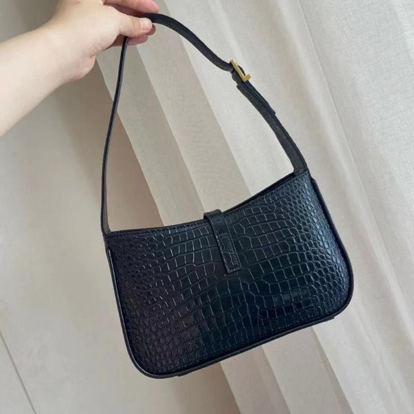

evening bags metal buckle underarm bag crocodile pattern baguette vintage