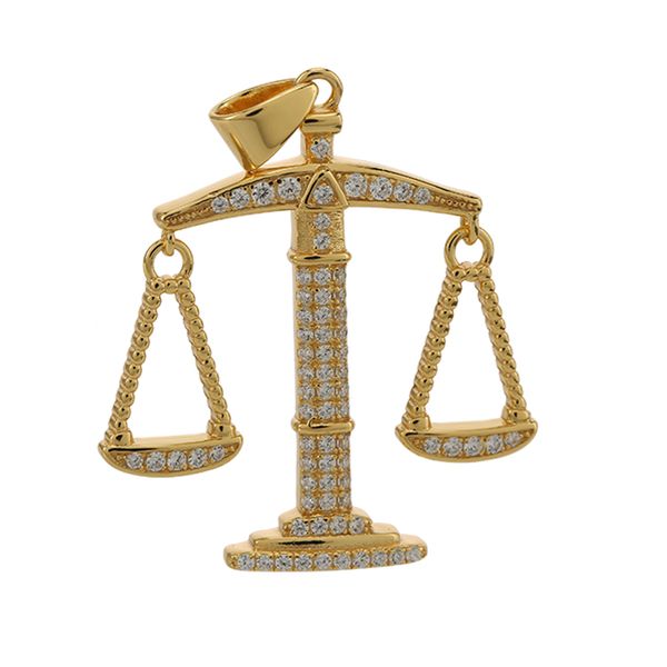 

european and american new pendant scale pendant suitable for male and female friends gift silver and gold 30mm