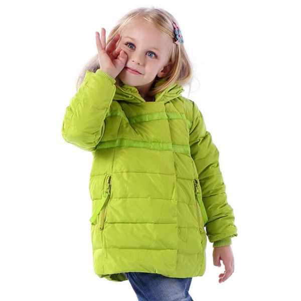 

2-7y filles manteau 80% blanc canard vers le bas capuche fermeture clair bb vtements impermables enfants hiver veste outwe, Blue;gray