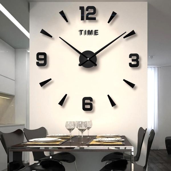 

wall clocks 2021 large clock quartz 3d diy decorative kitchen acrylic mirror stickers oversize home decor