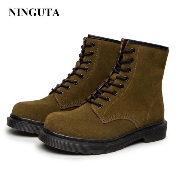 

boots ninguta suede ankle fashion winter shoes eu size 35-44, Black