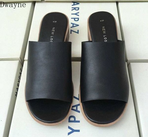 

large size thick heeled slippers women summer black mid heeled high heeled ladies wear resistant fashion fish mouth cool slipper women j7za#