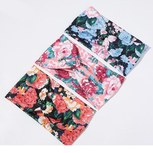 

stretch headwear headbands elastic hairband flower owl print leopard women headband silk wide headwrap turban bandana sp jllxsb