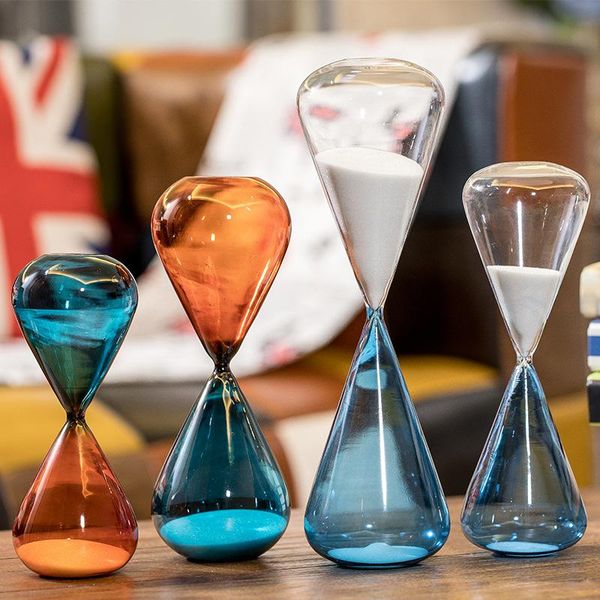 

other clocks & accessories nordic simple bicolor hourglass 30 minutes time timer creative president office decoration desk white sand watch