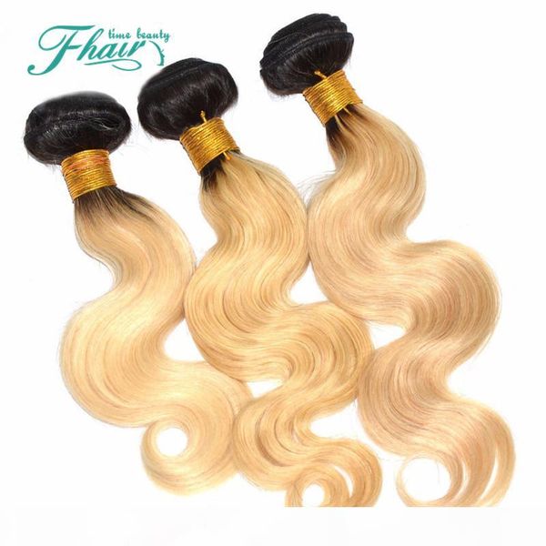 

ombre brazilian hair 1b 613 platinum blonde hair weave bundles 3pcs lot 7a ombre brazilian hair extensions body wave, Black