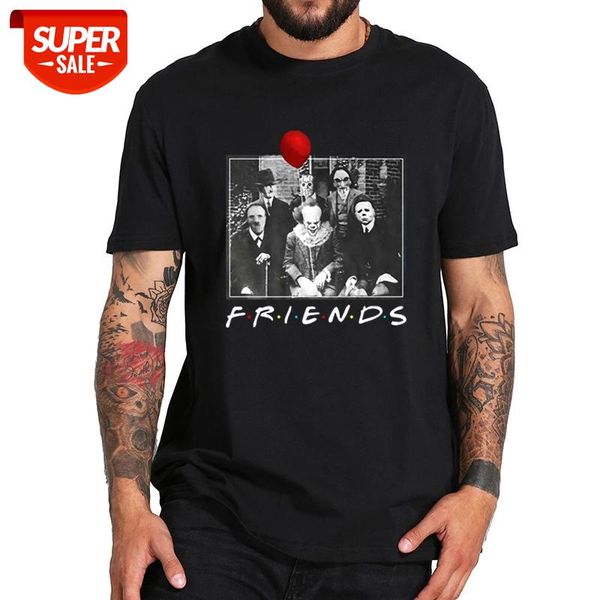 

friends halloween michael jason voorhees penny t shirt horror movie tshirt 100% cotton eu size crew neck tee #b59w, White;black