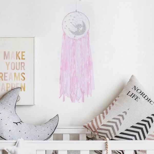

decorative objects & figurines handmade moon girl woven dream catcher boho macrame wall hanging tapestry decor