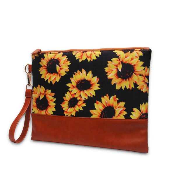

cosmetic bags & cases rts 1 pc women pu sunflower canvas case drop multi tribal clutch summer wallet organizer wristlet