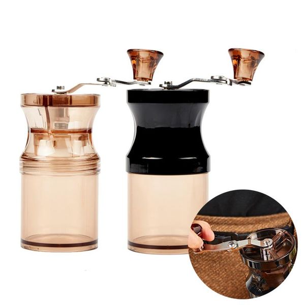 

manual coffee grinders mini grinder acrylic hand adjustable ceramic burr conical coffe bean miller milling machine