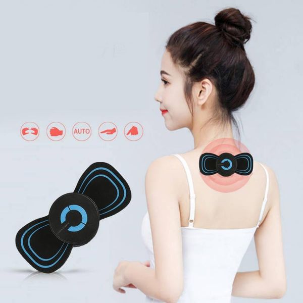

portable 6 modes electric cervical spine mini massage patch vibration muscle relaxation shoulder neck massager ing