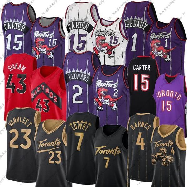 

jerseys vintage vince 15 carter jersey tracy 1 mcgrady mens basketball jerseys kyle 7 lowry pascal 43 siakam fred 23 vanvleet purple scottie