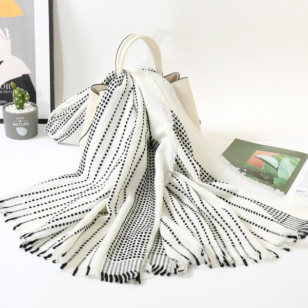 

large winter imitation cashmere scarf women hijab double-sided warm shawl wraps design tassle bandanas neckerchief soft femme scarves, Blue;gray
