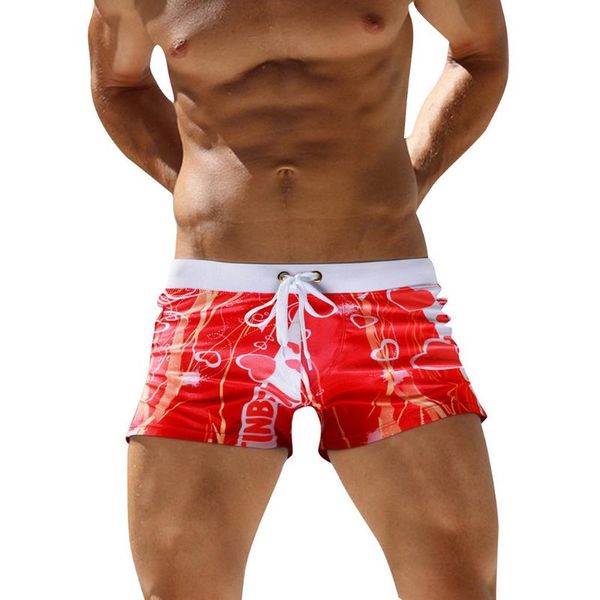 

trendy men's summer selling beach swimming shorts hawaiian beach casual sports printed elastic band men's shorts#g30, White;black