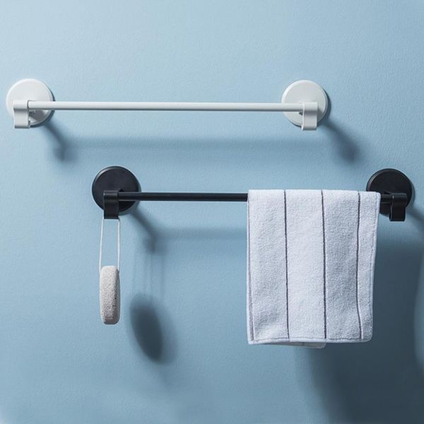 

towel racks bathroom storage rack punch-wall mounted single pole hanging plastic kitchen rag holder hook up