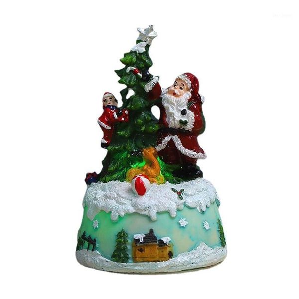 

christmas decorations house led light glowing village with music santa claus tree decoration for home navidad xmas kids gift