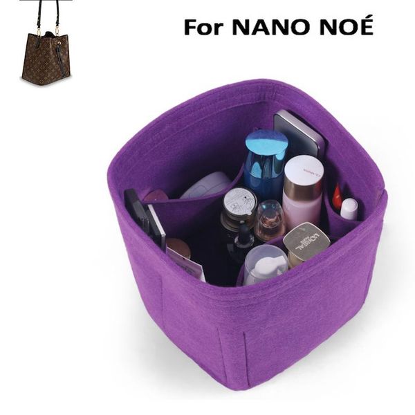 

for nano noÃ© insert bags organizer makeup handbag organize inner purse portable base shaper -premium felt (handmade/20 colors)