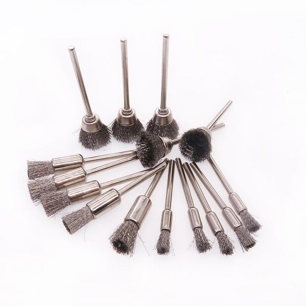 

15pcs wire brushes set steel wheel brush polishing pen brush 1/8\" (m) shank for accessories rota qylhlo